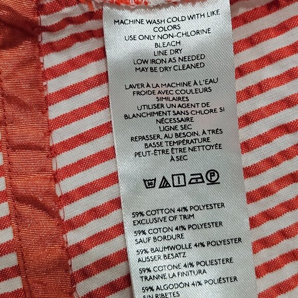 NWT! Maeve Anthropologie Red White Seersucker Midi Slit Skirt Size 8 Preppy - Picture 8 of 10